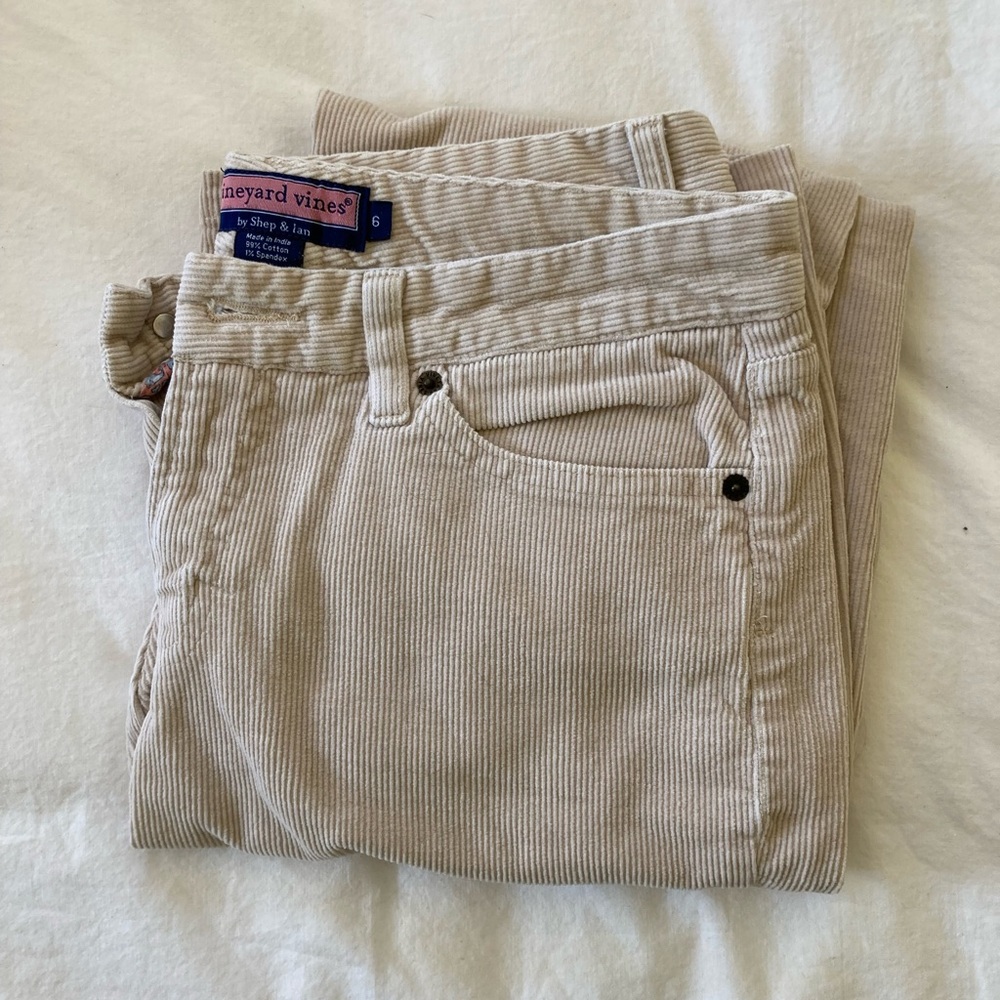 Vineyard Vines Beige Corduroy Pants